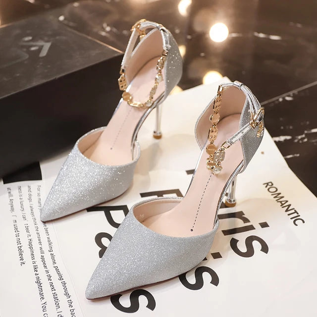 2022 New fashion summer women Sexy Stiletto High Heels pumps Ladies Pointed Toe Shallow Party Shoe for wedding women black shoes