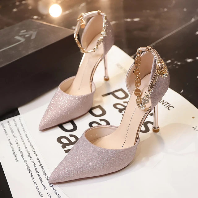 2022 New fashion summer women Sexy Stiletto High Heels pumps Ladies Pointed Toe Shallow Party Shoe for wedding women black shoes