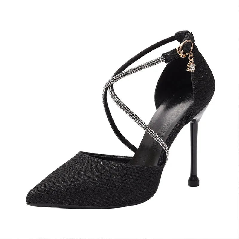 2022 New fashion summer women Sexy Stiletto High Heels pumps Ladies Pointed Toe Shallow Party Shoe for wedding women black shoes