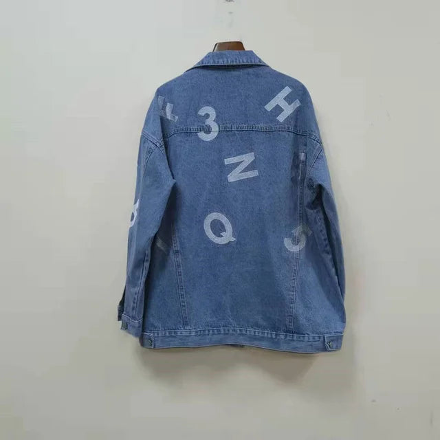 2022 Spring Loose Vintage Jean Woman Jacket Coat Latter Cowboy Crop Long Denim Jacket Women Coats Women's Jackets