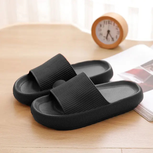 2022 women EVA Thick Bottom Anti-Slip Bathroom Slippers Unisex Home Bath Slides Shoes Summer Sandals Platform Men Flip Flops