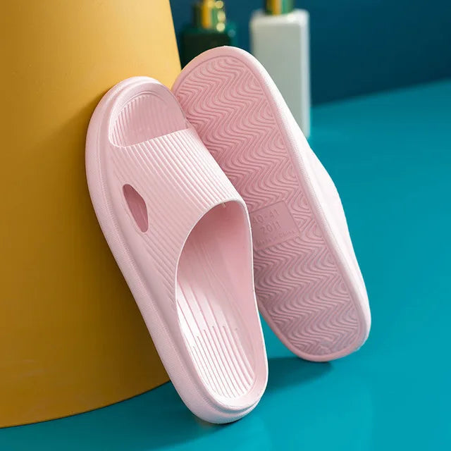 2022 women EVA Thick Bottom Anti-Slip Bathroom Slippers Unisex Home Bath Slides Shoes Summer Sandals Platform Men Flip Flops