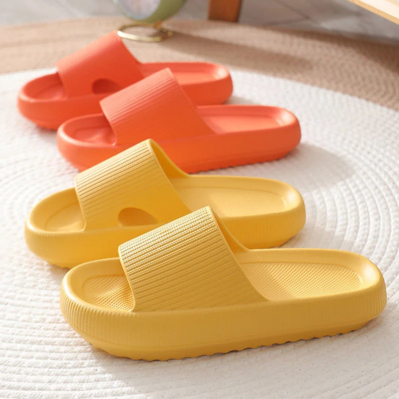 2022 women EVA Thick Bottom Anti-Slip Bathroom Slippers Unisex Home Bath Slides Shoes Summer Sandals Platform Men Flip Flops