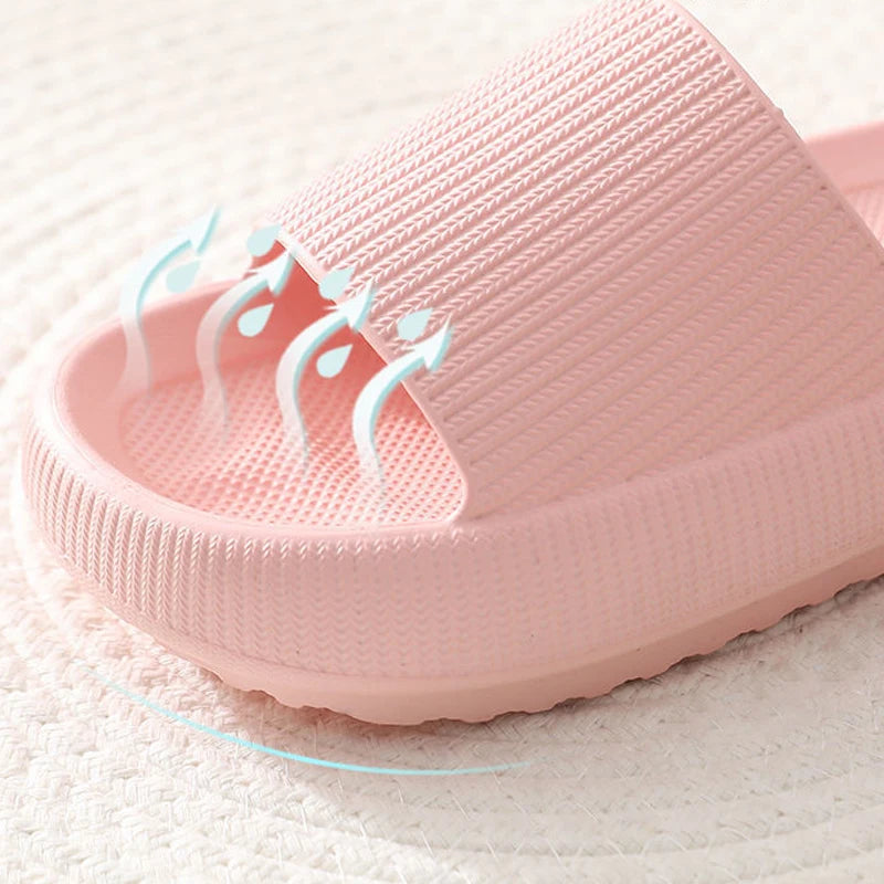 2022 women EVA Thick Bottom Anti-Slip Bathroom Slippers Unisex Home Bath Slides Shoes Summer Sandals Platform Men Flip Flops