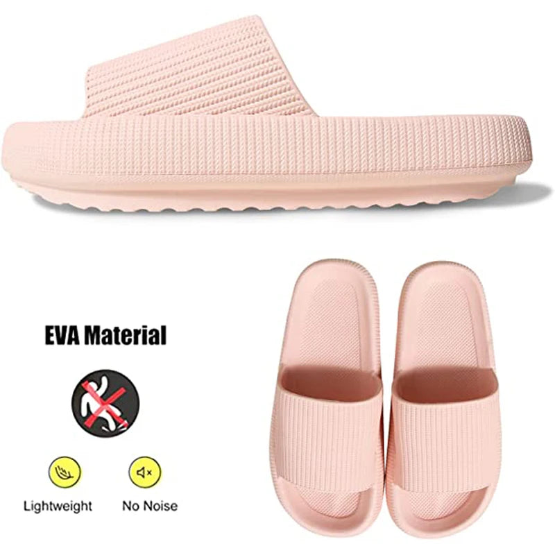 2022 women EVA Thick Bottom Anti-Slip Bathroom Slippers Unisex Home Bath Slides Shoes Summer Sandals Platform Men Flip Flops