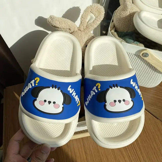 2023 New Cute Rabbit Slippers Women Indoor Home Bathroom Anti-slip Slides Shoes Soft Sole Beach Summer Sandals Women Slippers