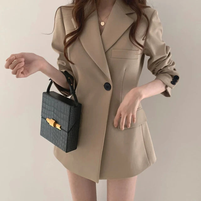 Blazer for Women Spring Autumn New in Woman 2023 Slim Office Lady Suit Coat Women's Blazer Women Khaki Blazer Women's Jacket