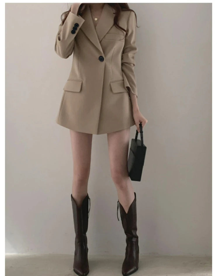 Blazer for Women Spring Autumn New in Woman 2023 Slim Office Lady Suit Coat Women's Blazer Women Khaki Blazer Women's Jacket