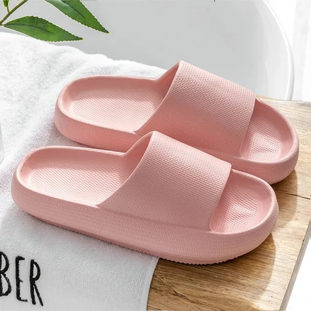 Cute Bear Women Slippers Thick Platform Non-Slip Shower Bathroom Slides Soft Eva Flip Flops Summer Shoes Women Men Beach Sandals