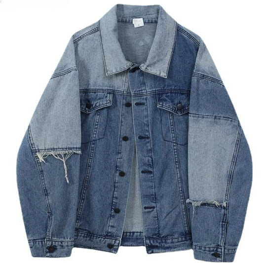 Jackets for Women Denim Jacket Woman Patchwork Long Sleeve Jean Jacket Woman Korean Fashion Coat Winter Outdoors Clothing