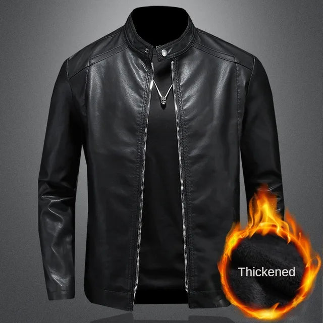 M-5XL!2023 New Men's Motorcycle Leather Coats Casual Versatile Slim Fit Plush Thickened Large Leather Jacket Wolverine  Abrigos