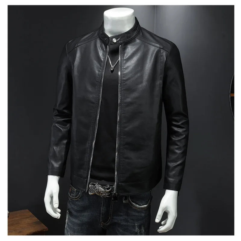 M-5XL!2023 New Men's Motorcycle Leather Coats Casual Versatile Slim Fit Plush Thickened Large Leather Jacket Wolverine  Abrigos