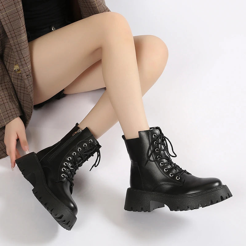 New Arrivals Soft Boots Women Shoes Woman Boots Fashion Round PU Ankle Boots 2023 Winter Elastic Black Boots Comfortable Boots