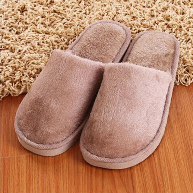 Women Home Slippers Indoor Bedroom Light Eva Couple Slipper Solid Soft Flip Flops Autumn Winter Warm Furry Plush Shoes 2023 New