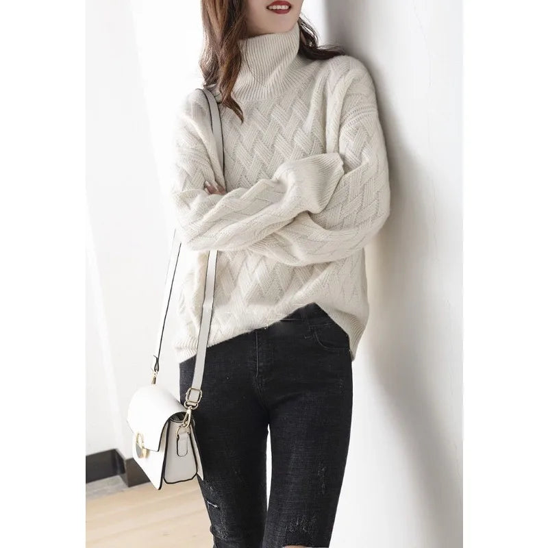 Women Loose Sweater Winter Casual Chic Cashmere Oversize Thick Sweater Pullovers Pullover Female Long Sleeve S-3XL